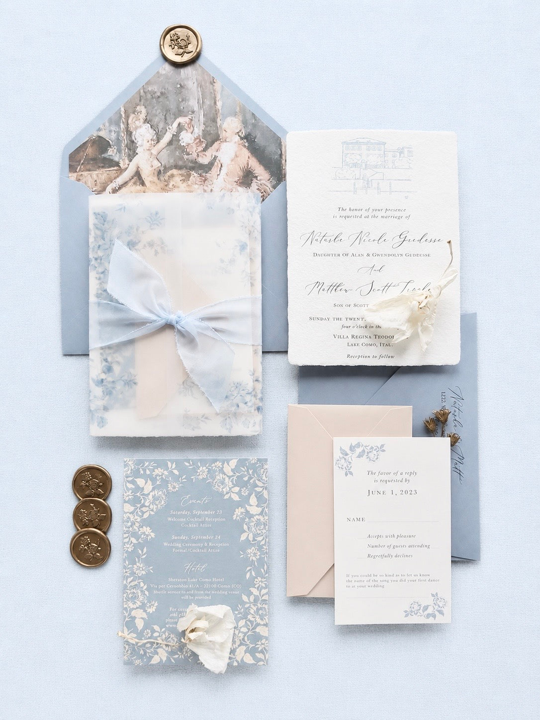 Luxury wedding invitation collection