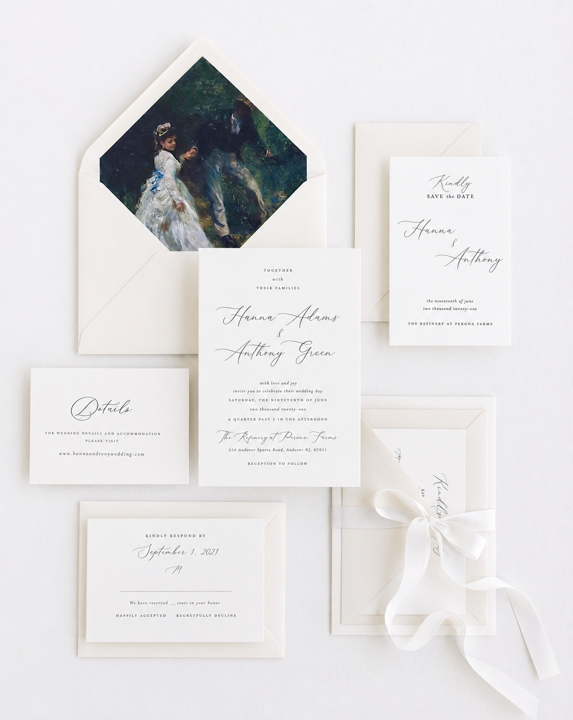 Luxury wedding invitation collection
