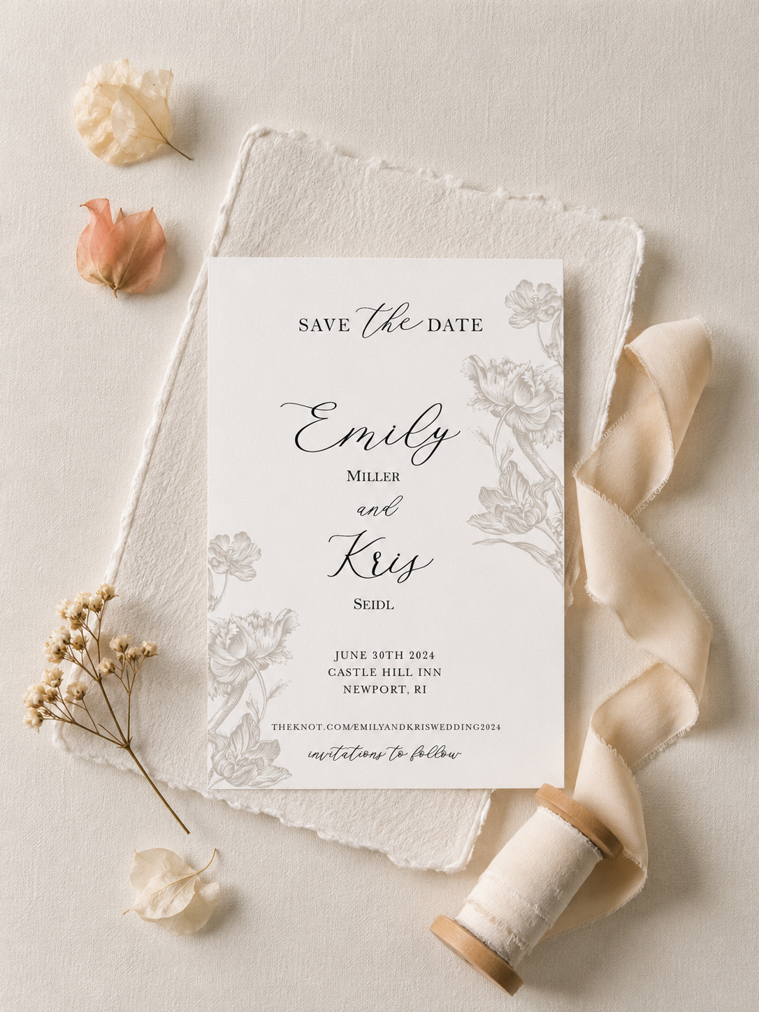 Floral Save the Date