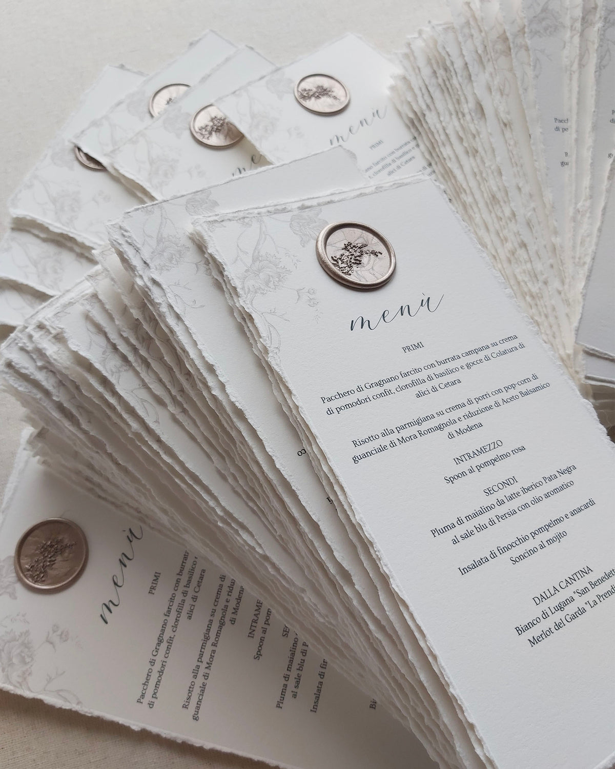 Handmade Wedding Menu