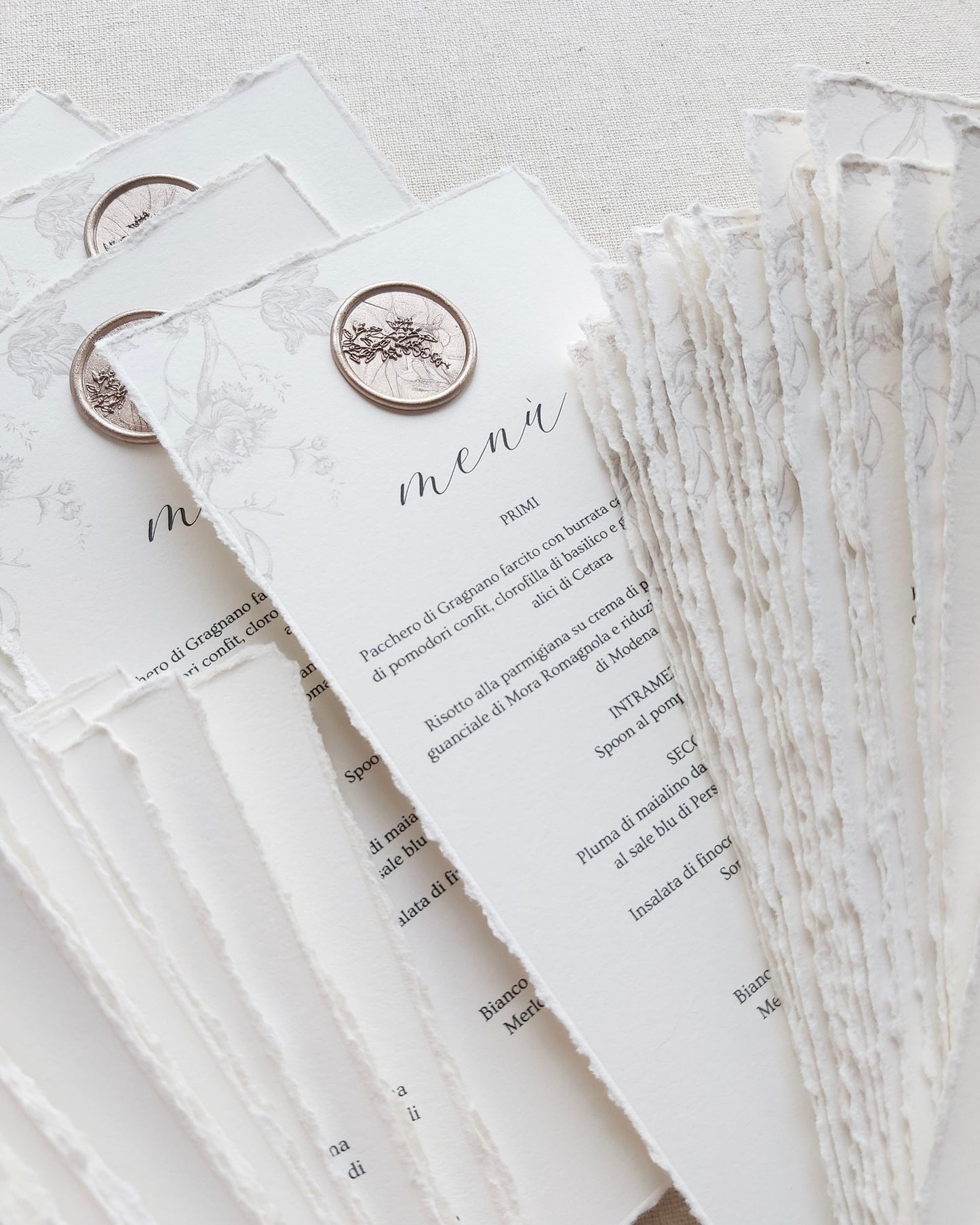 Handmade Wedding Menu