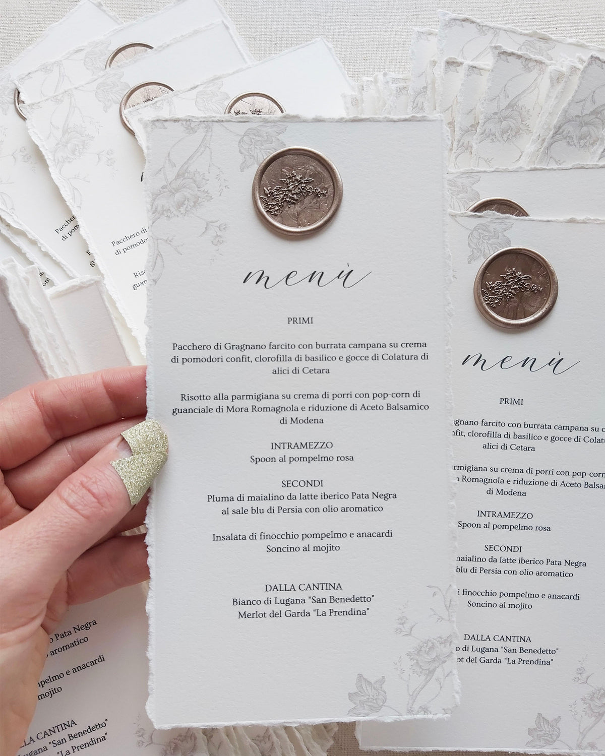 Handmade Wedding Menu
