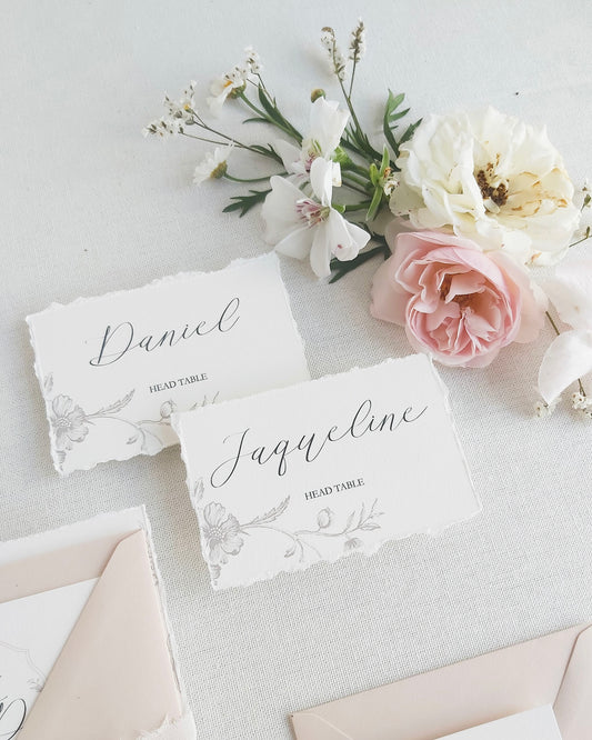 Handmade Wedding Place Cards